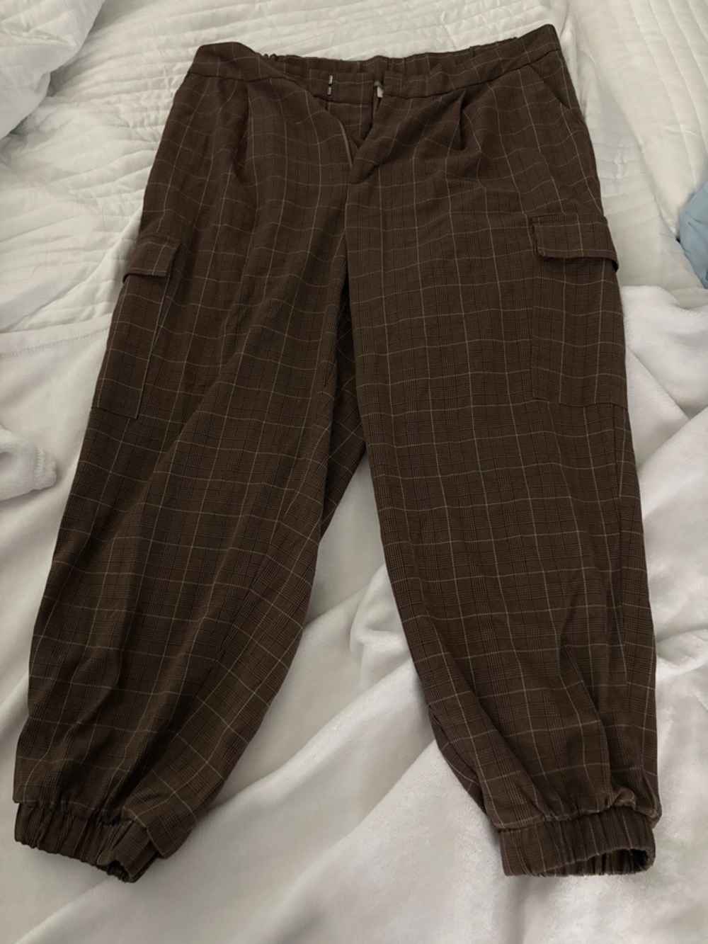 a new day Brown Plaid Cargo Pants